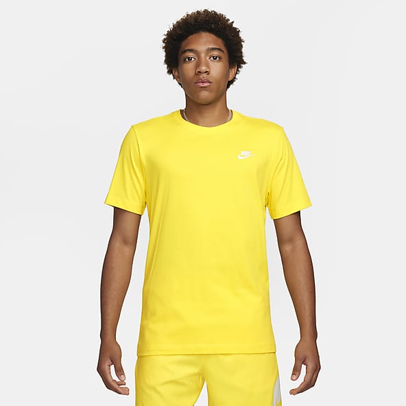Yellow nike t shirt hotsell